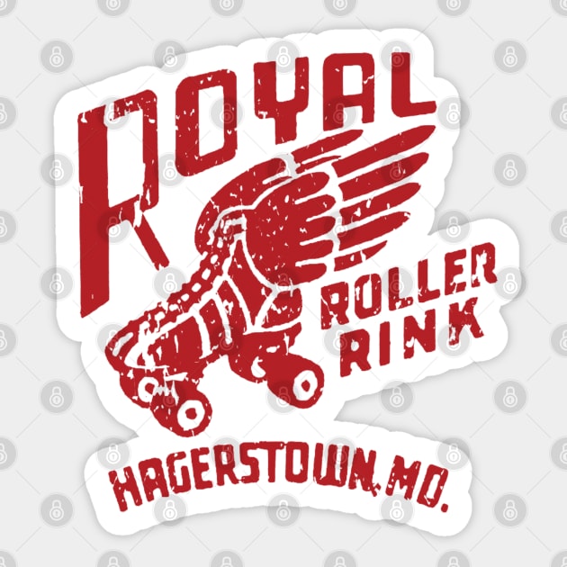 Vintage Royal Roller Rink Hagerstown Maryland Sticker by retropetrol
